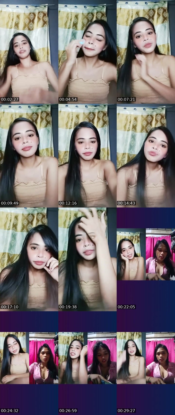 Contact-sheet preview of 6.7k🍃👸yuna🌼's Liveme recording