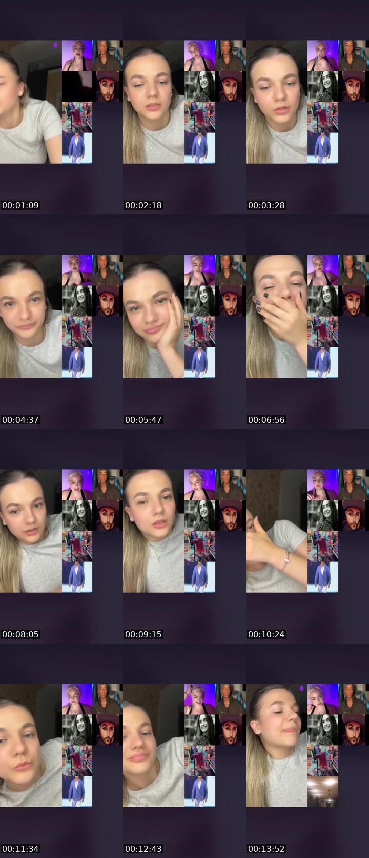 Contact-sheet preview of ℄𓆩👑⃤𝙉Ø𝟭⃤👑𓆪's Liveme recording