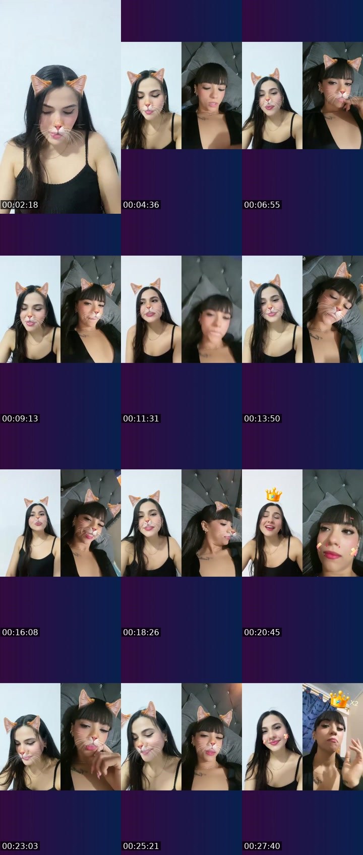 Contact-sheet preview of 🌐Vale💋🖤's Liveme recording