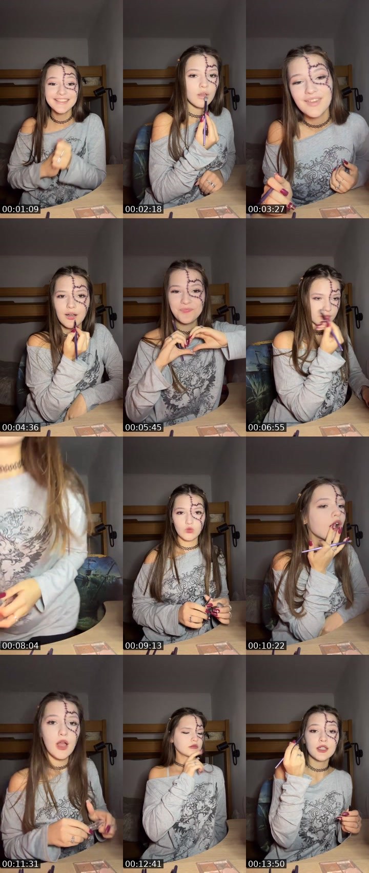 Contact-sheet preview of nessaqwq's Liveme recording