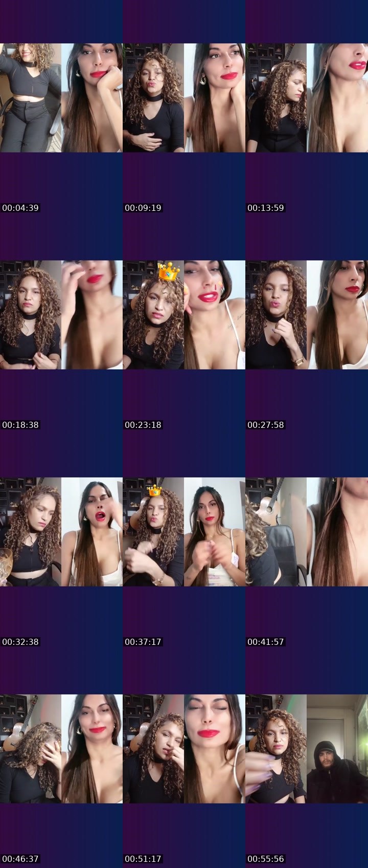Contact-sheet preview of kamylla 🫦🔥's Liveme recording