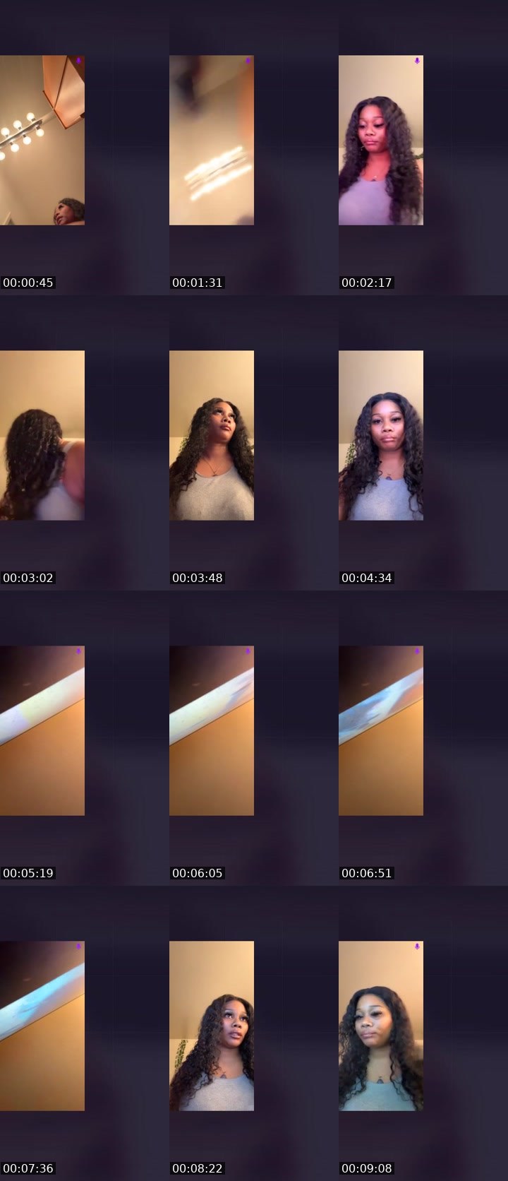 Contact-sheet preview of Indiee💕's Liveme recording