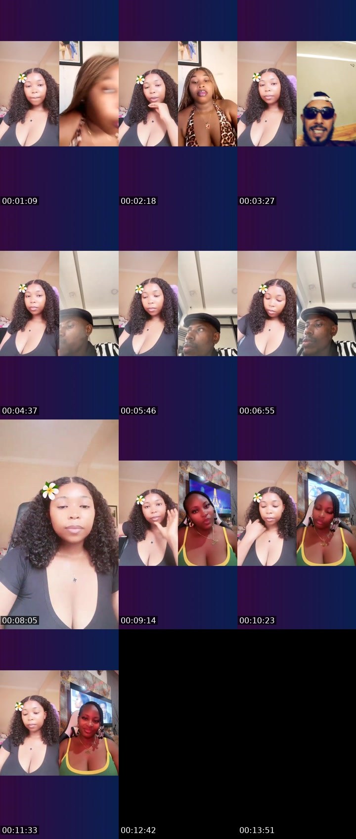 Contact-sheet preview of D!NN£R♥️🦋🏦's Liveme recording