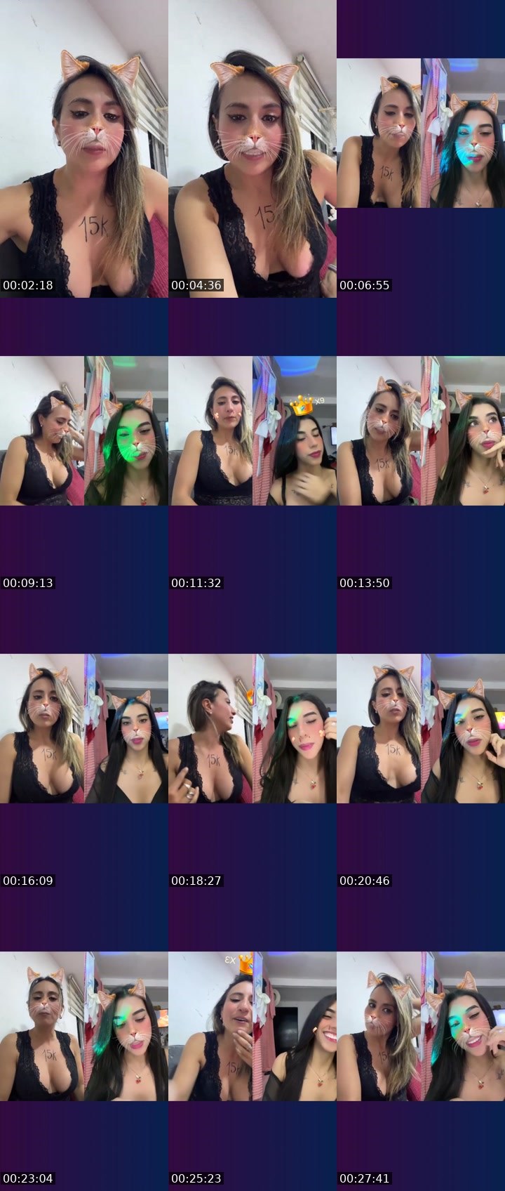 Contact-sheet preview of 🌐🍒Pame🏍🧸's Liveme recording