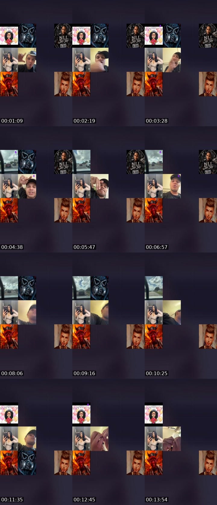Contact-sheet preview of 𝑺3Xi🏆𝑪💋🌹👸🥷🐊's Liveme recording