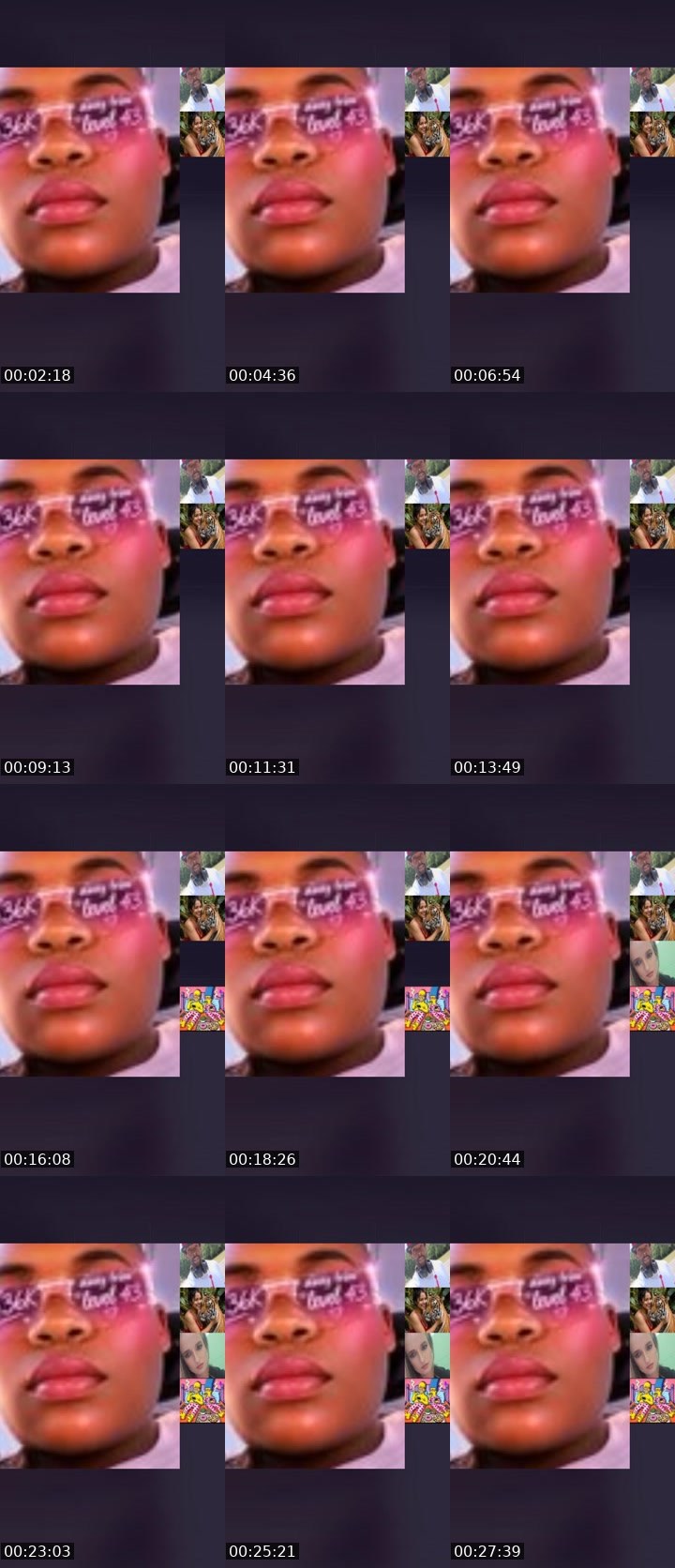 Contact-sheet preview of 🛸 COCO WORLD 🛸's Liveme recording