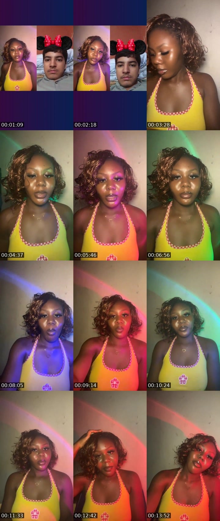 Contact-sheet preview of Pretty_Jen's Liveme recording