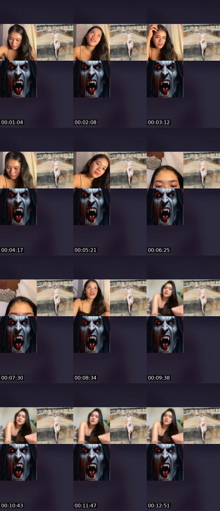 Contact-sheet preview of ☝️❤️belle🇵🇭's Liveme recording