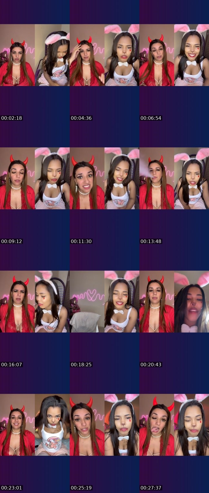 Contact-sheet preview of Line Ribeiro 😎's Liveme recording