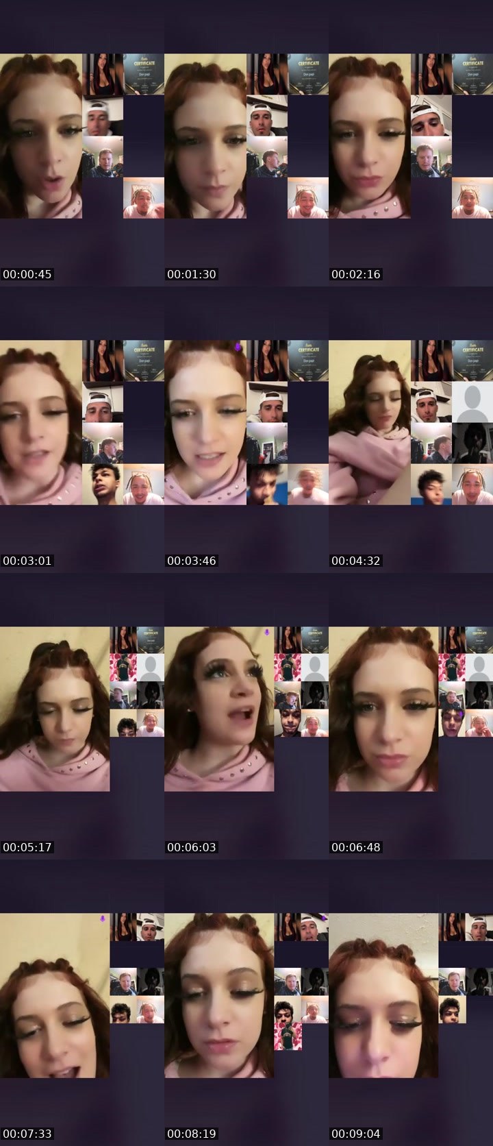Contact-sheet preview of KITTYKITTEN❤️‍🔥❌🔱's Liveme recording