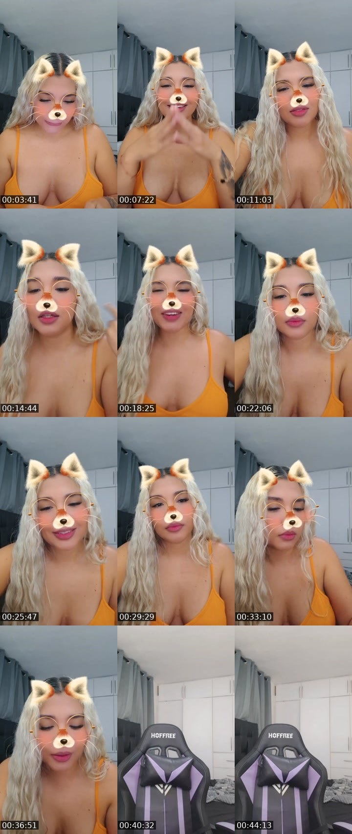 Contact-sheet preview of 👑⃤Queenlinda💎's Liveme recording