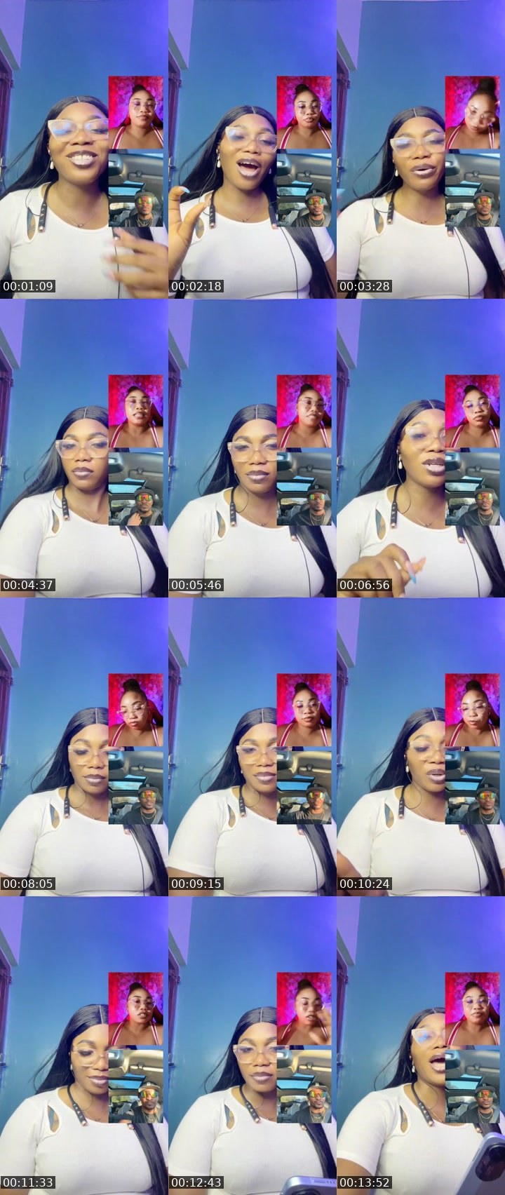 Contact-sheet preview of ✯💸😈Daniella☞💓✊'s Liveme recording