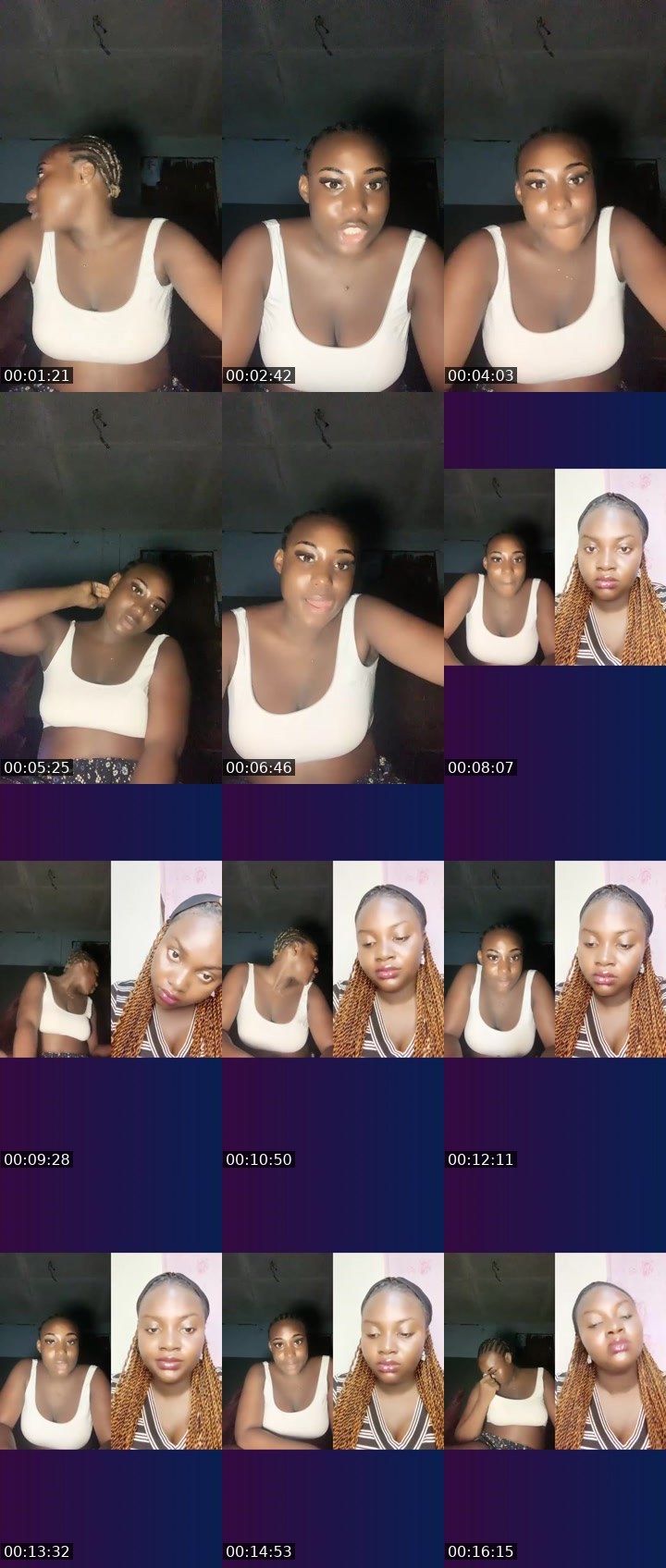 Contact-sheet preview of 🦉⃤ queen 🥹❤️Ž⃤Ť⃤'s Liveme recording