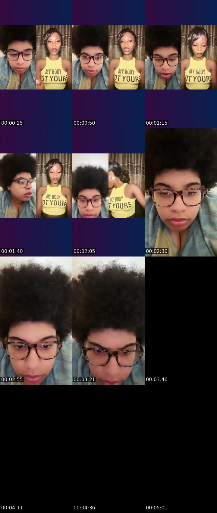 Contact-sheet preview of 🎭⃤ 𝓜𝓪𝓶𝓪 𝓓𝓮𝓮's Liveme recording