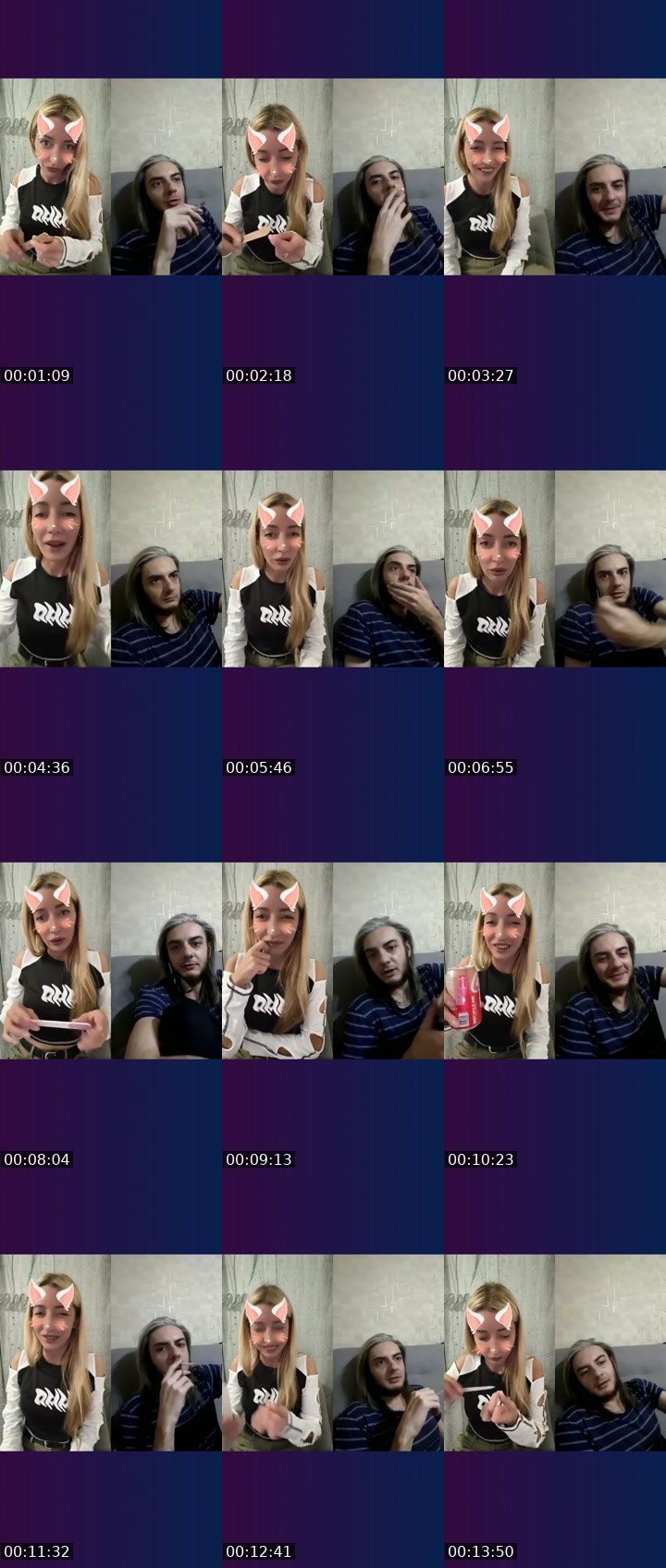 Contact-sheet preview of 😉Kate 🤍℄'s Liveme recording