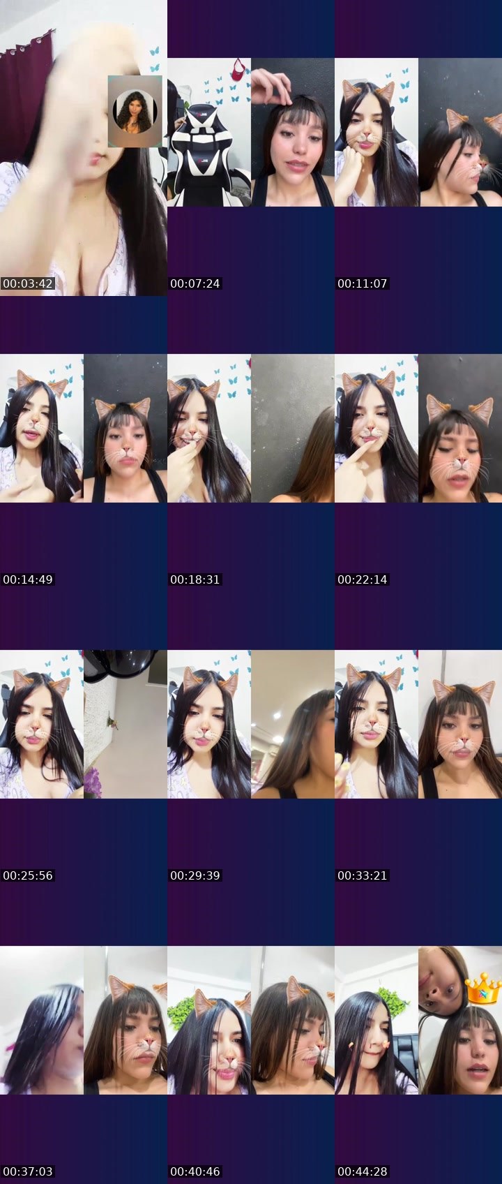 Contact-sheet preview of 👑⃤ Danielita🐰's Liveme recording