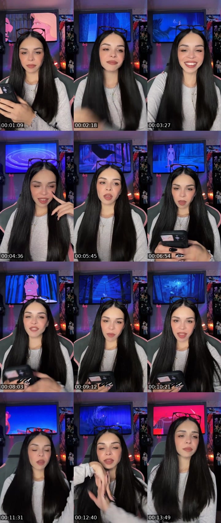 Contact-sheet preview of KIRA💘's Liveme recording