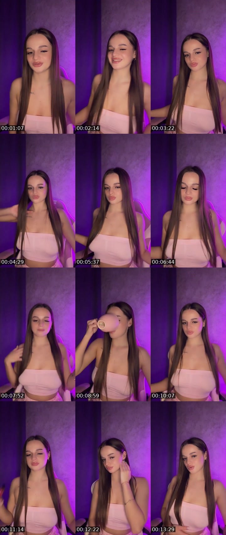 Contact-sheet preview of Vicky💋's Liveme recording
