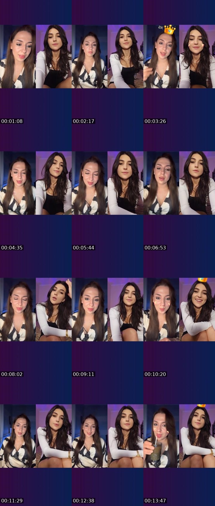 Contact-sheet preview of Tata25's Liveme recording