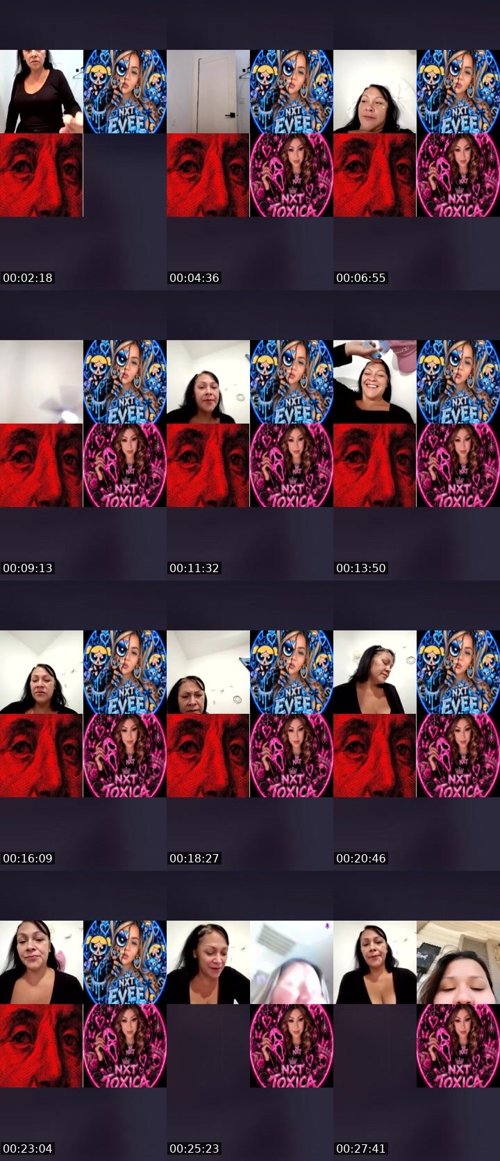 Contact-sheet preview of 🕷NXTGbaby👌💰's Liveme recording