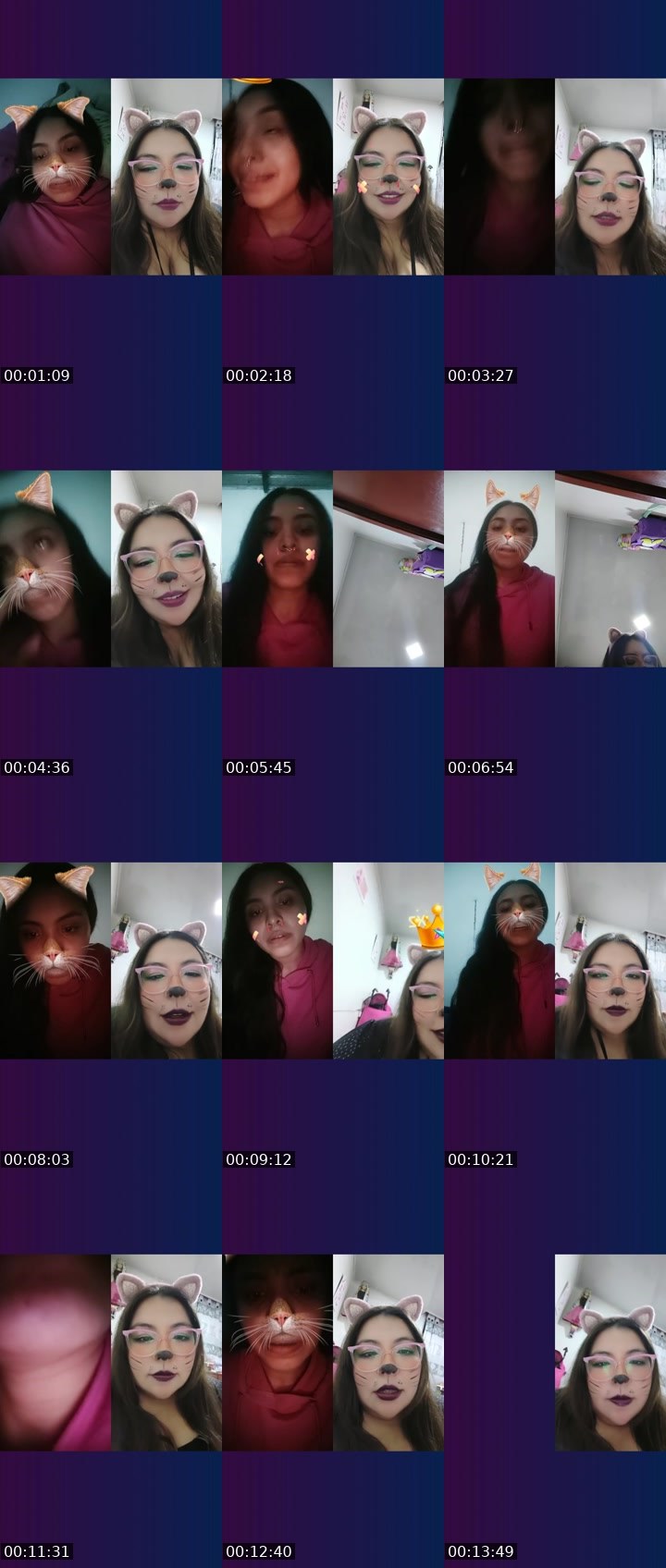 Contact-sheet preview of 𓅓⃤Vida?😌🍺's Liveme recording