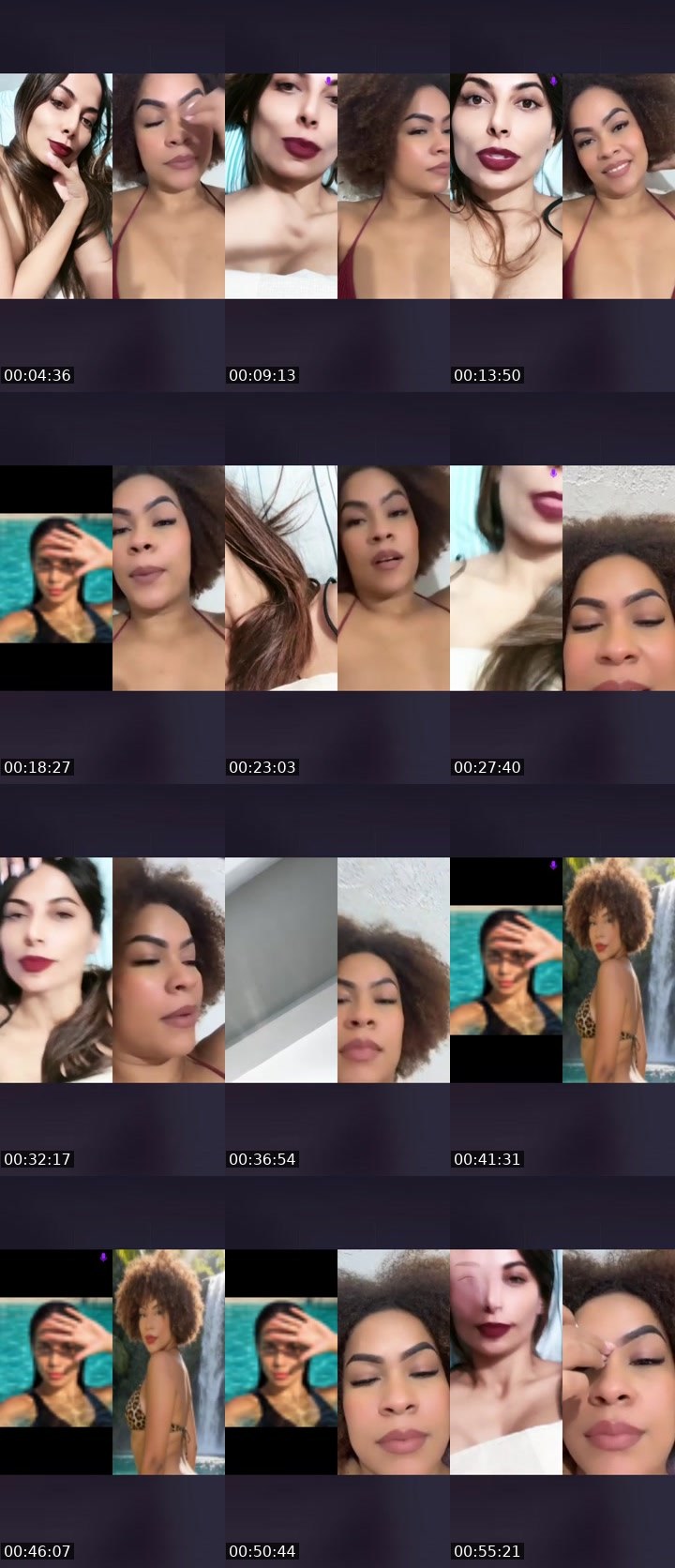 Contact-sheet preview of Maeva 🥂's Liveme recording
