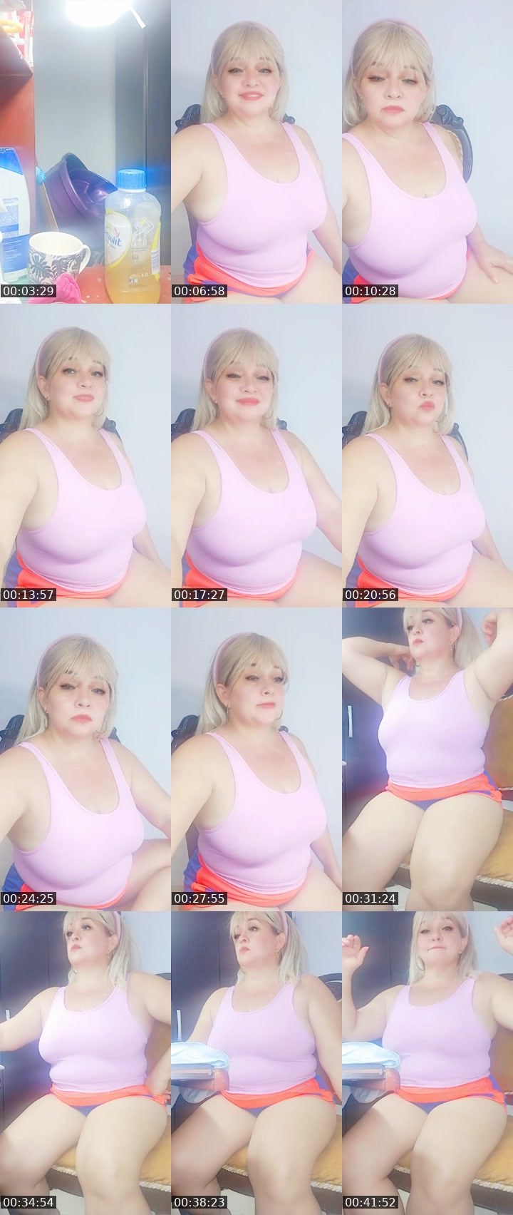 Contact-sheet preview of María Rangel's Liveme recording