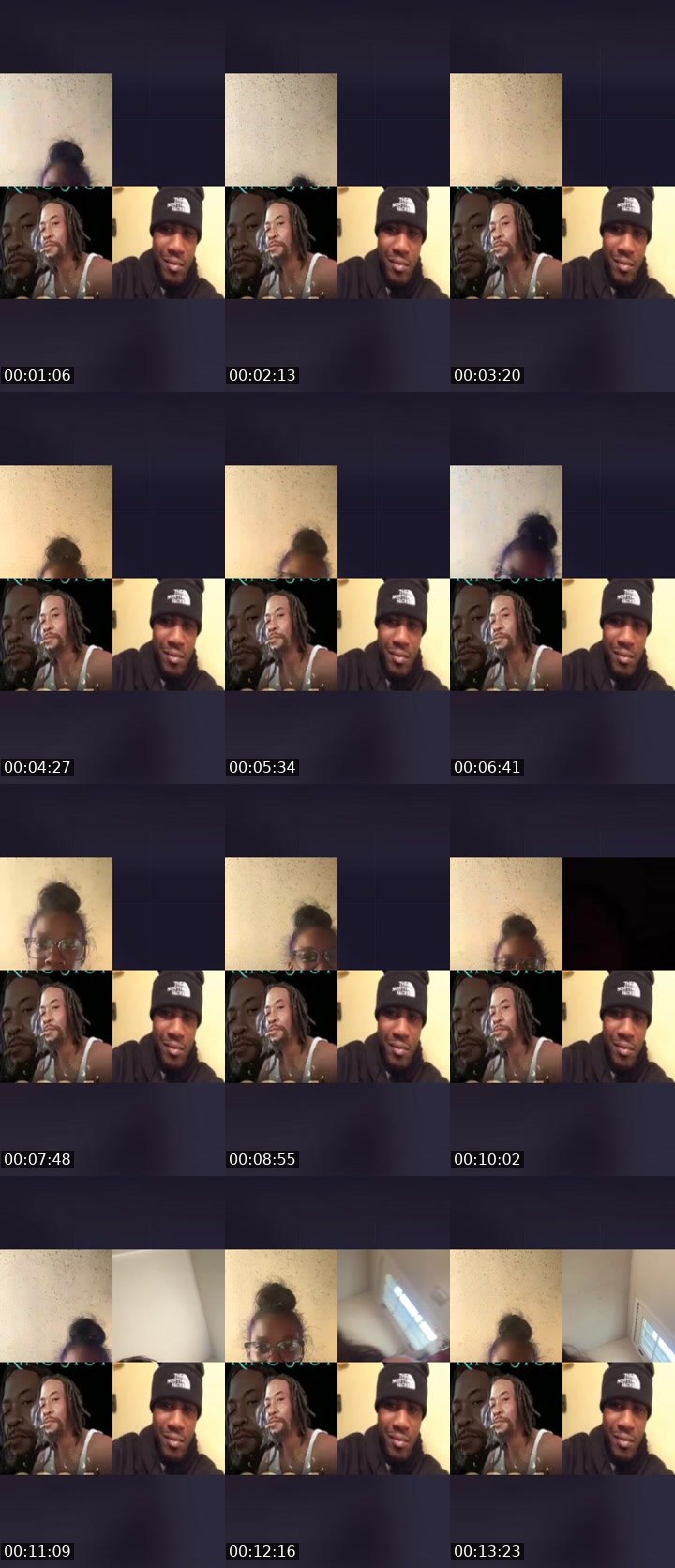 Contact-sheet preview of SLIMM💙DGAF💙THICC's Liveme recording