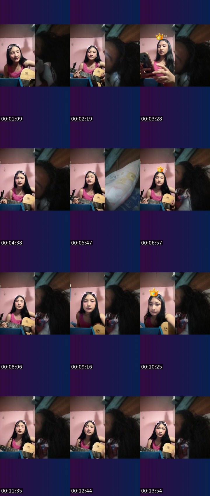 Contact-sheet preview of ㋡👸🏻lei🍓's Liveme recording