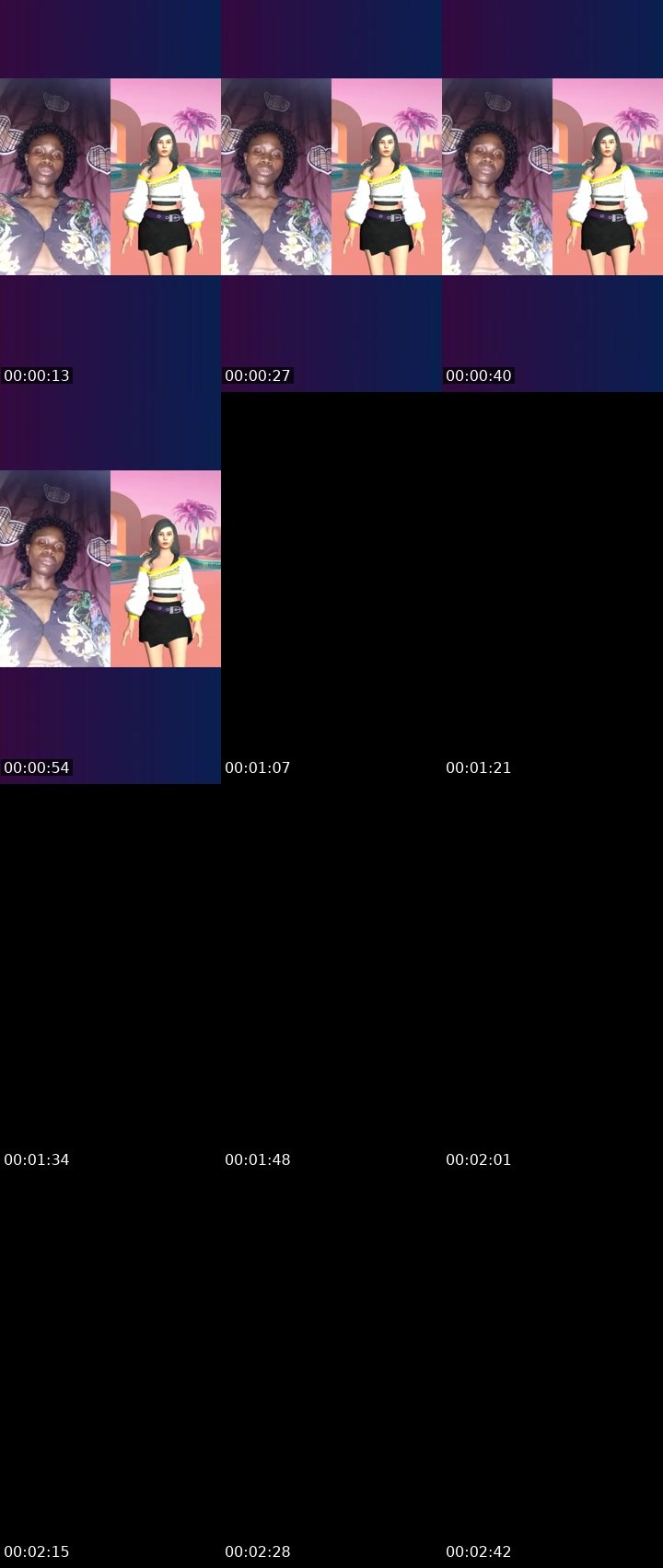 Contact-sheet preview of pretty slim's Liveme recording