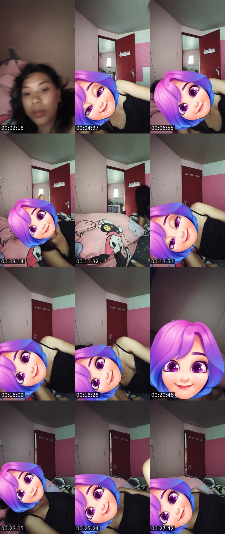Contact-sheet preview of 😋👸NaLi🦢's Liveme recording