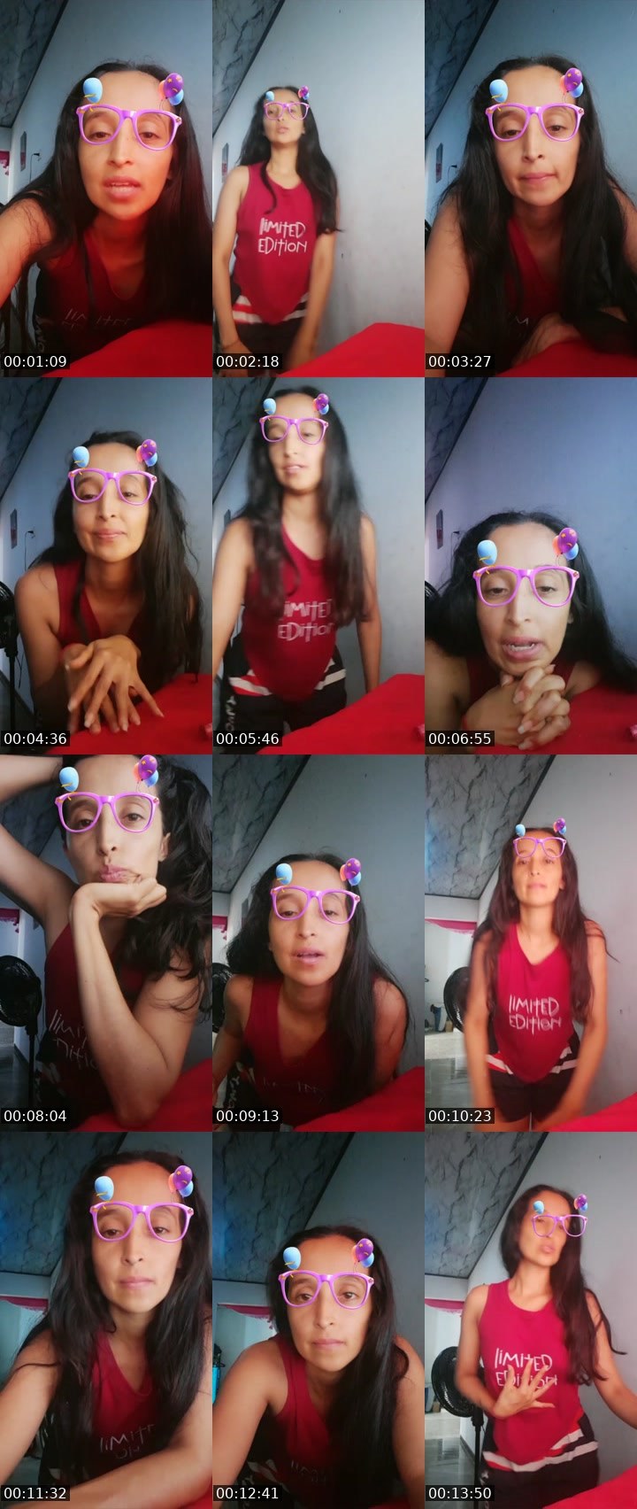 Contact-sheet preview of 나비's Liveme recording