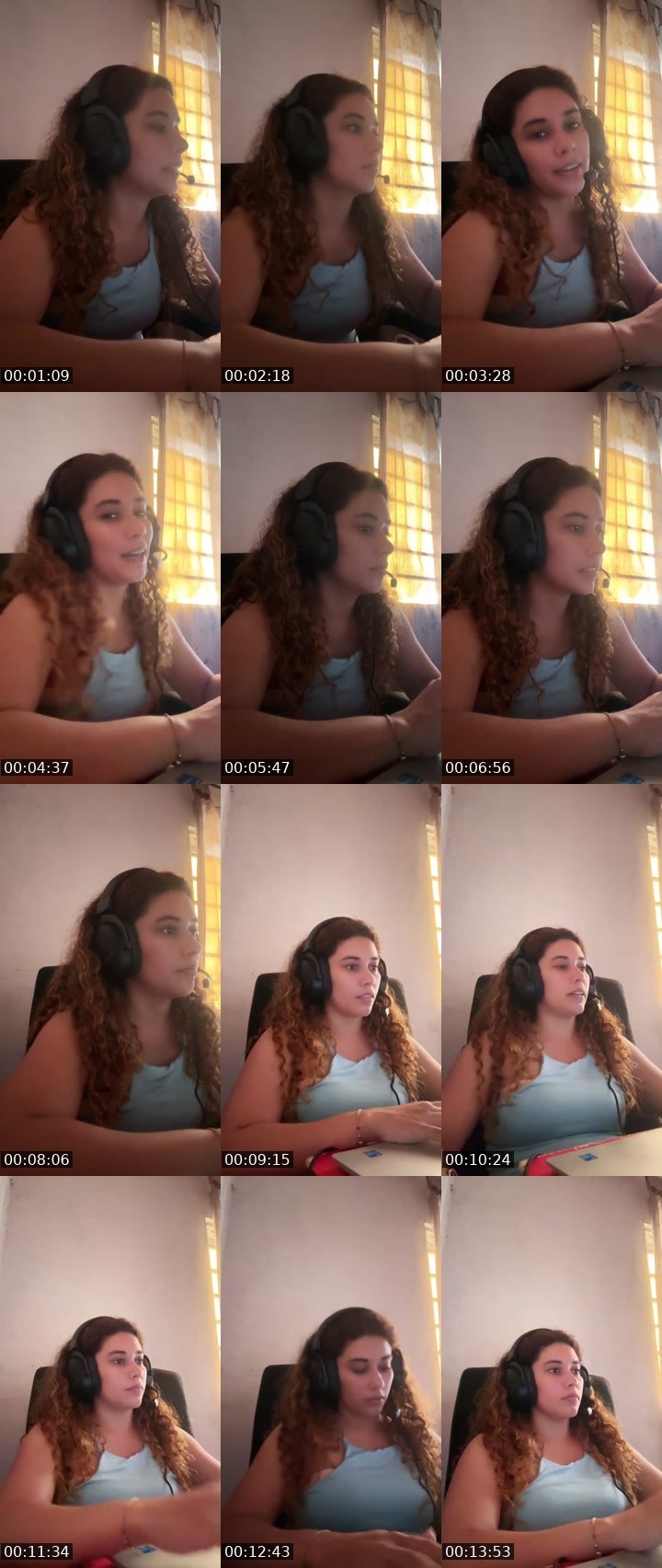 Contact-sheet preview of Hanna99's Liveme recording