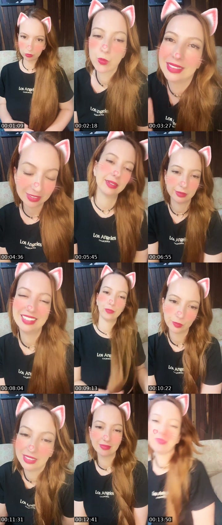 Contact-sheet preview of Ruiva Samantha's Liveme recording