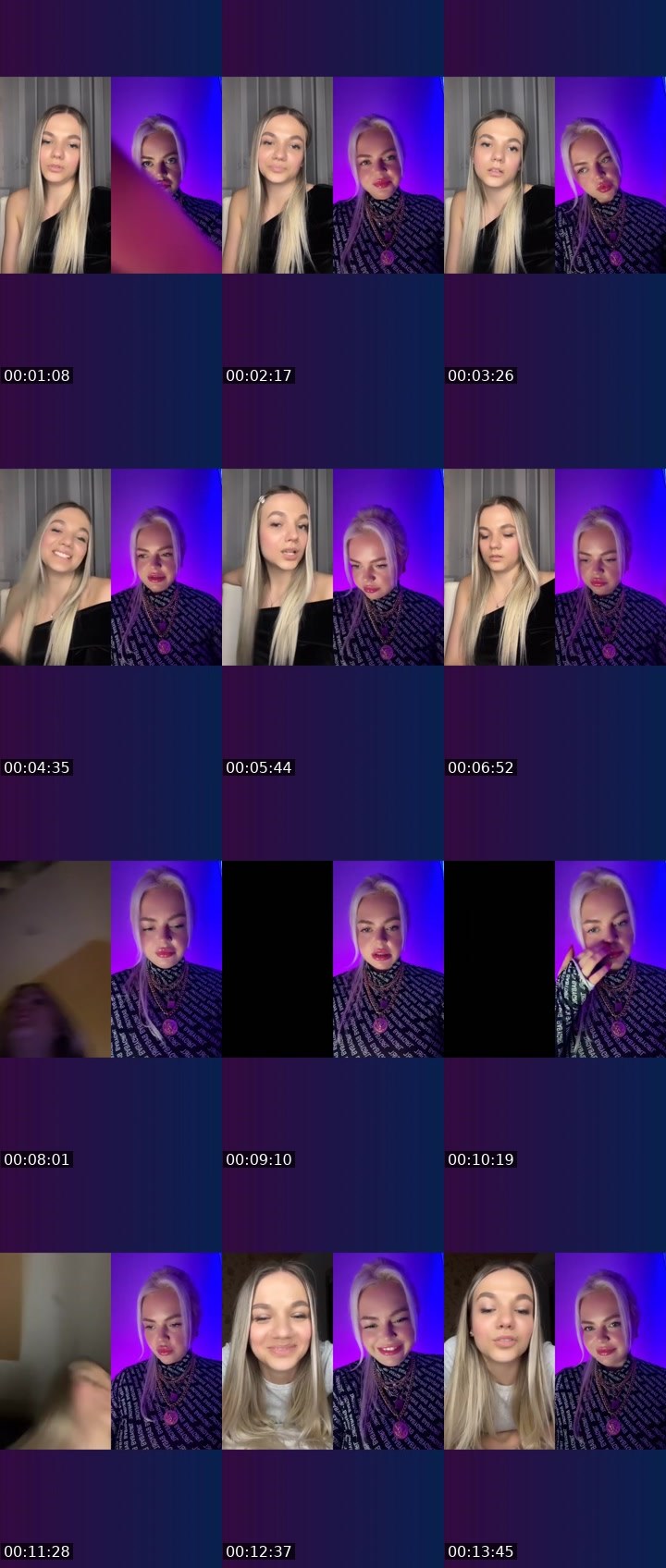 Contact-sheet preview of 🤍𓆩ALEKSANDRA𓆪🤍's Liveme recording