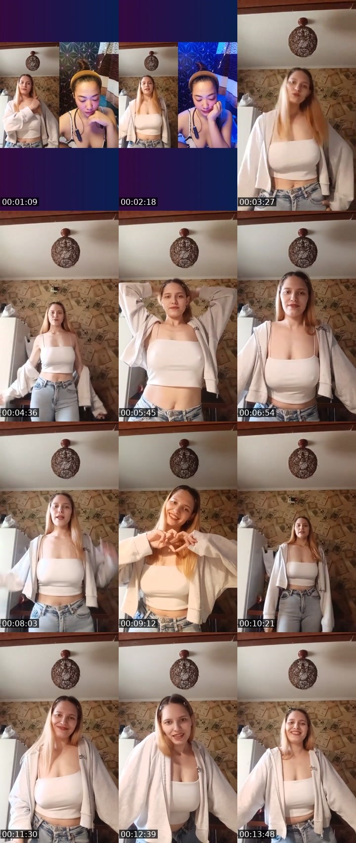 Contact-sheet preview of Viki002's Liveme recording