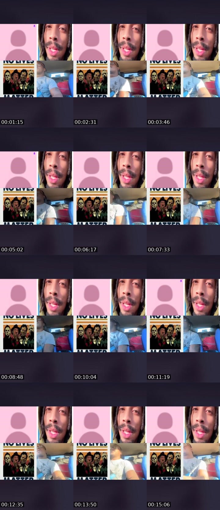 Contact-sheet preview of angel🧋's Liveme recording