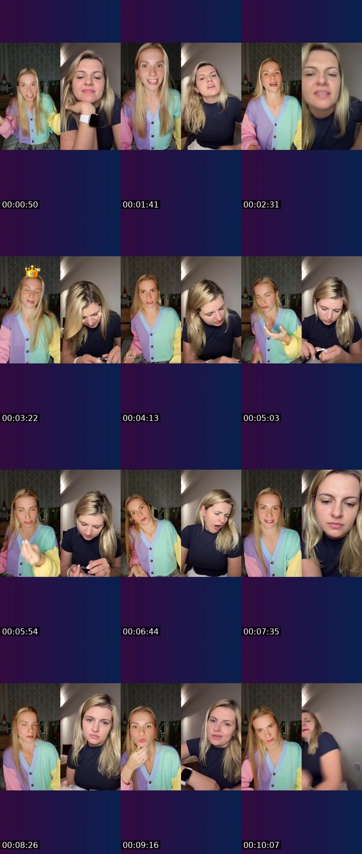 Contact-sheet preview of 🎀 Senorita 🎀's Liveme recording