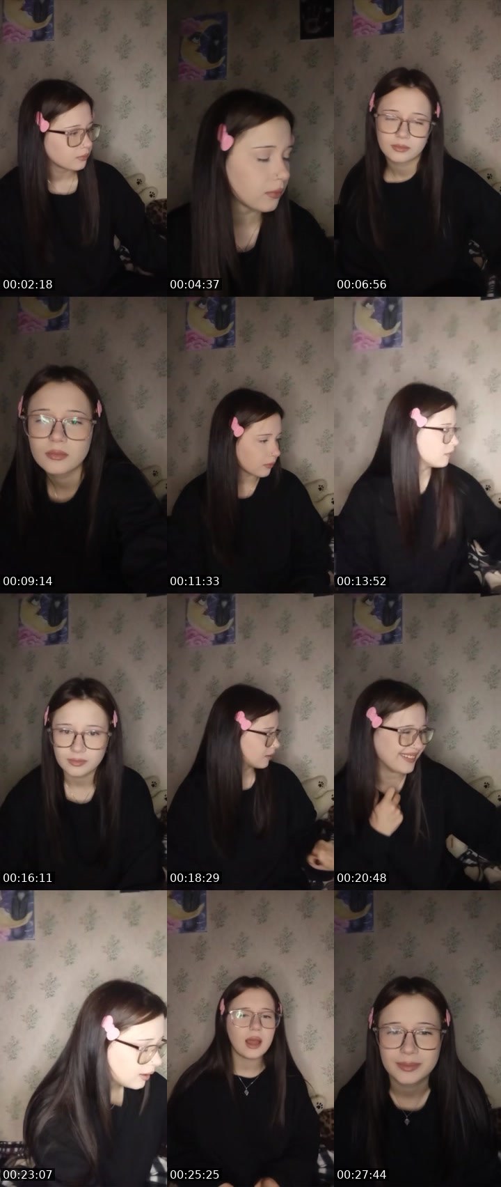 Contact-sheet preview of angel 🎀's Liveme recording