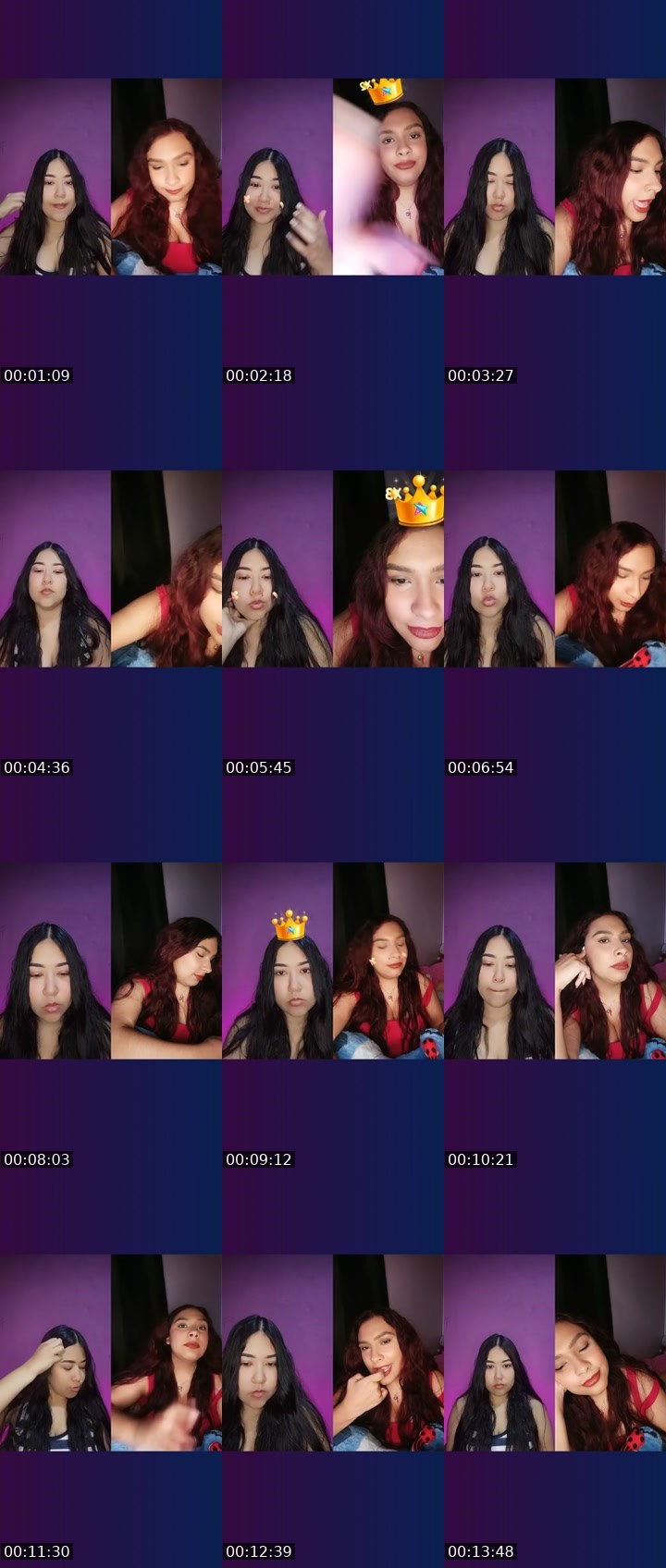 Contact-sheet preview of ✨Luna☁️🩷's Liveme recording