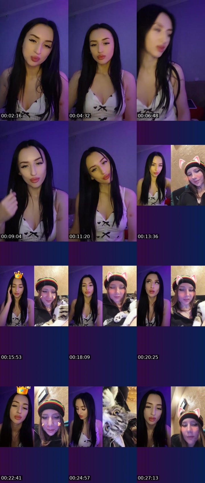 Contact-sheet preview of 🌸MARUsIA's Liveme recording