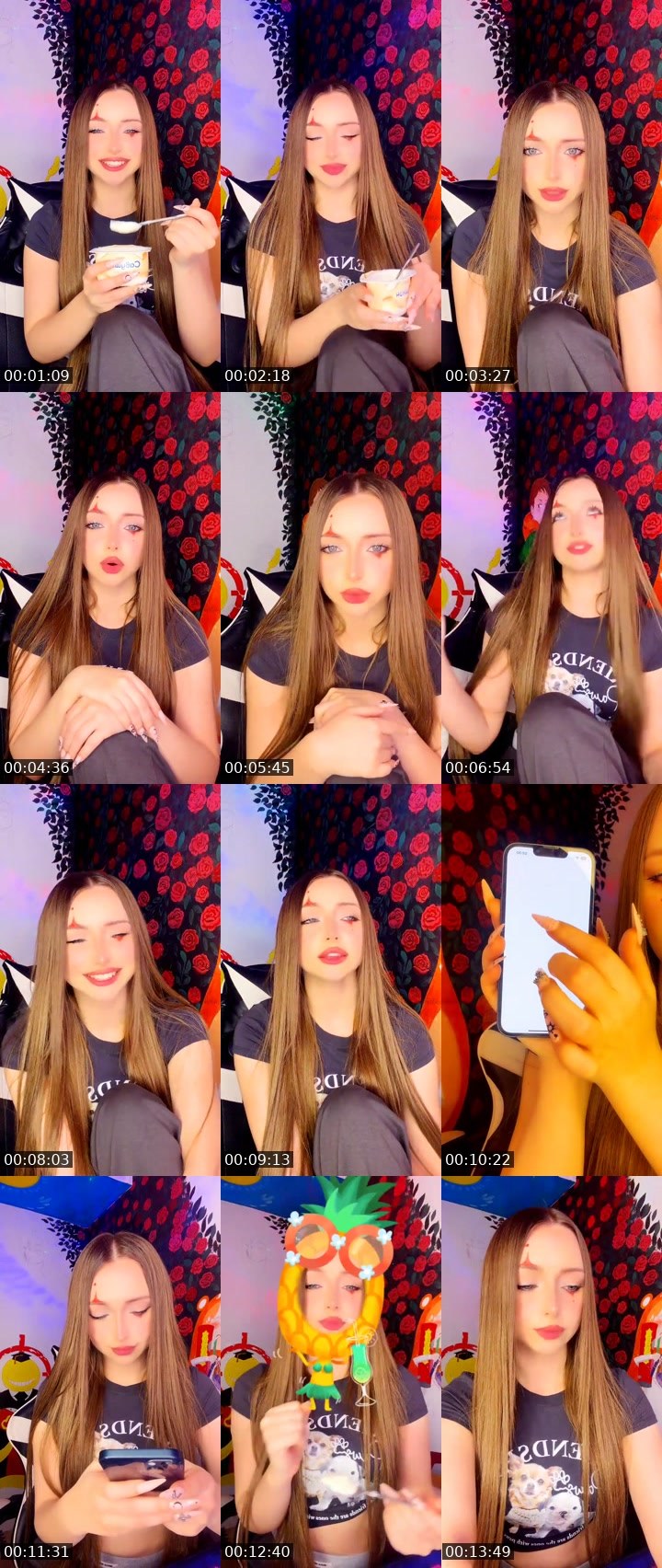 Contact-sheet preview of ᴋɪꜱꜱ🇰🇿ᴅɪᴅɪꜱʜᴋᴀ's Liveme recording