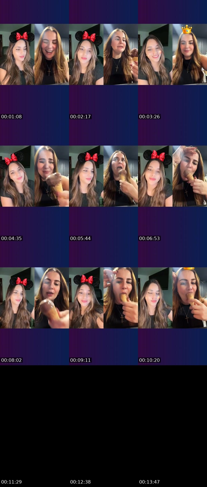 Contact-sheet preview of 👑𝓣𝓪𝓽𝓲☁️🧸's Liveme recording