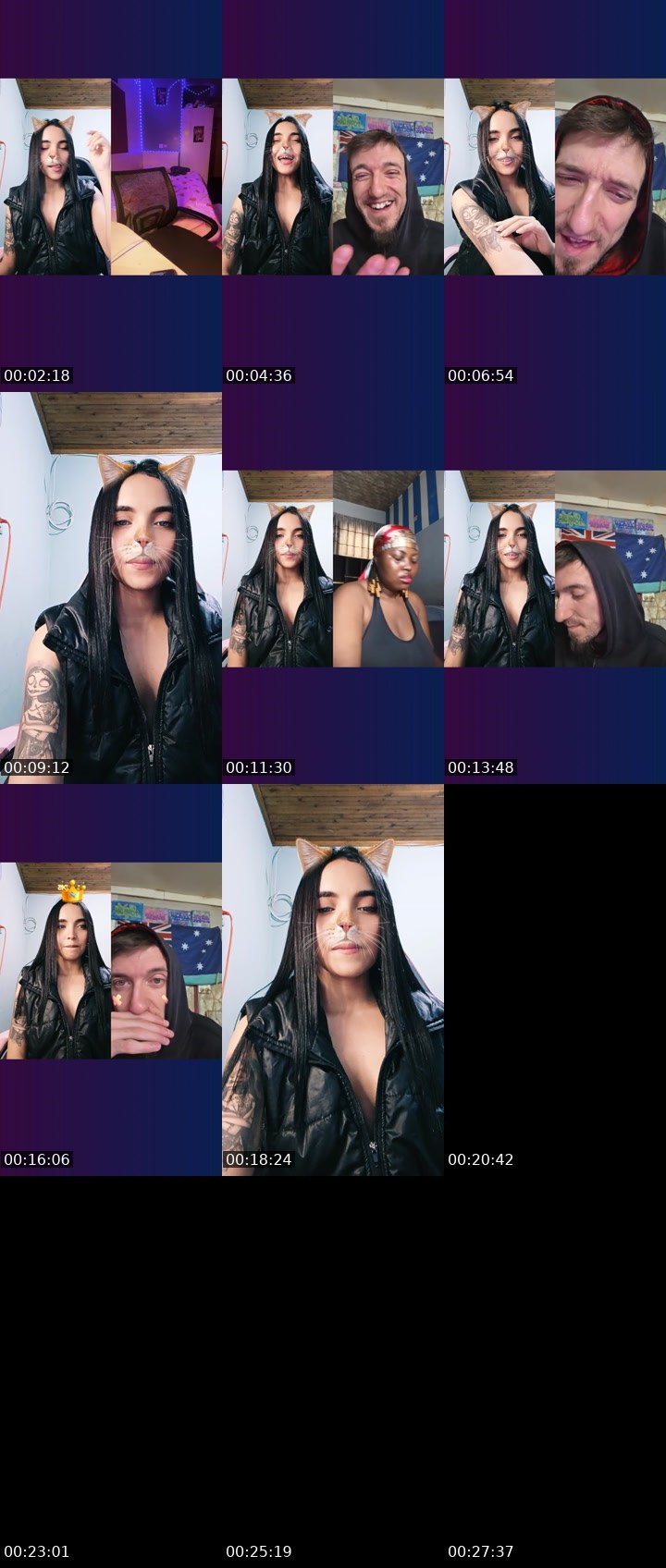 Contact-sheet preview of 🌐 CORA🖤🐼ZON's Liveme recording