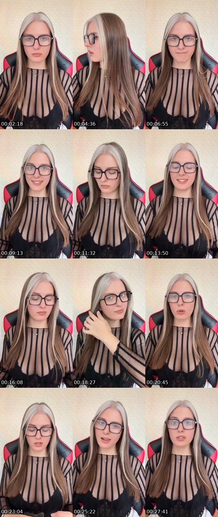 Contact-sheet preview of Yana🤓71k left🤞's Liveme recording