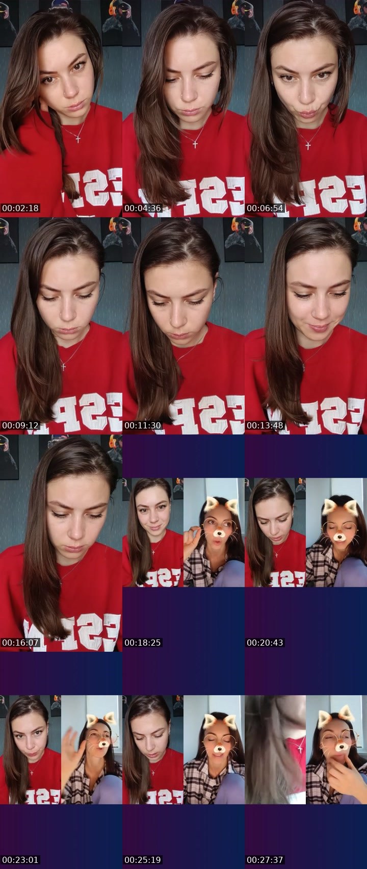 Contact-sheet preview of 2K🇺🇦ALENA's Liveme recording