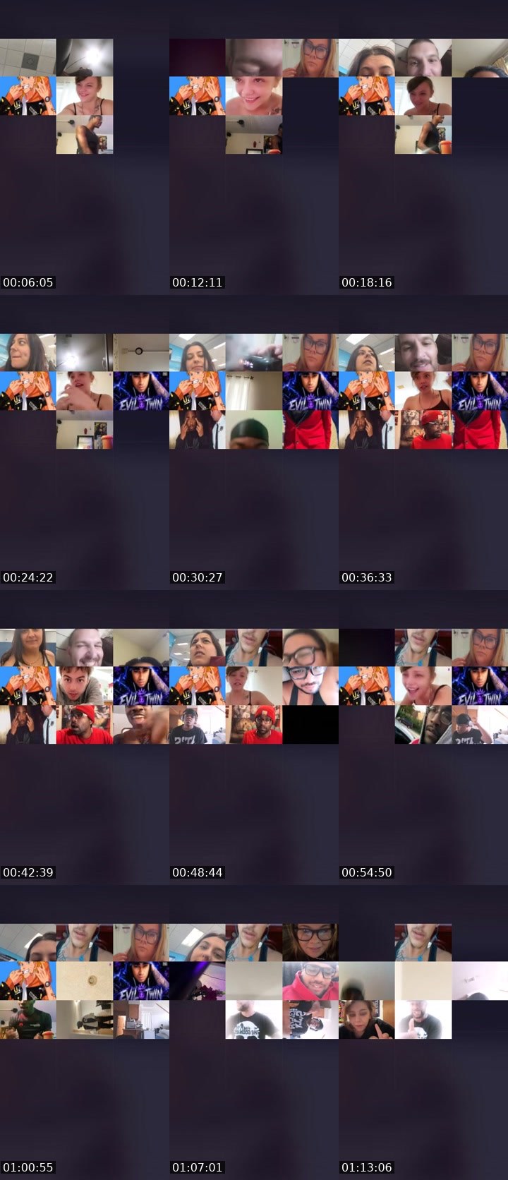 Contact-sheet preview of Daphnee 🐾's Liveme recording