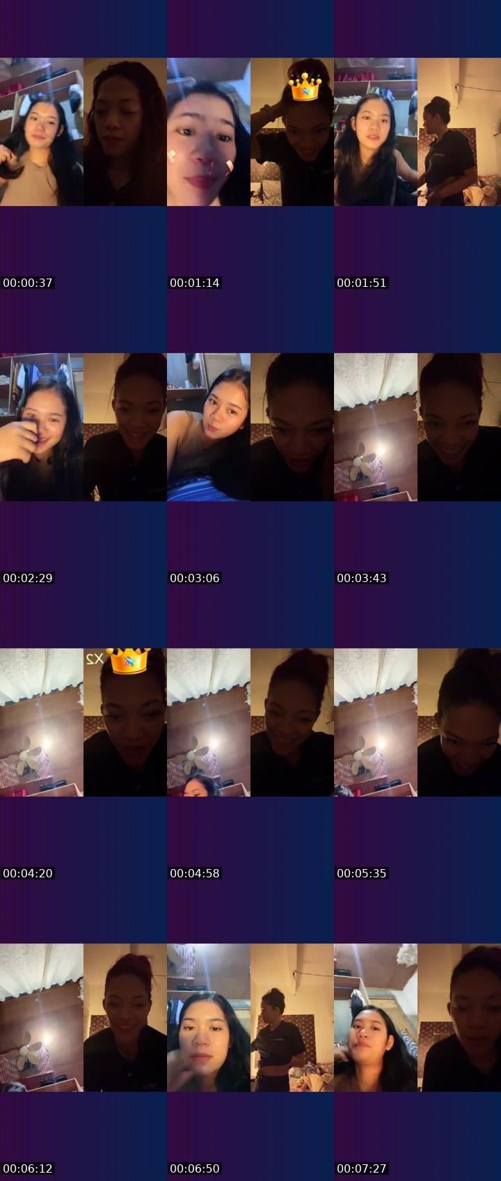 Contact-sheet preview of ☝️❤️belle🇵🇭's Liveme recording