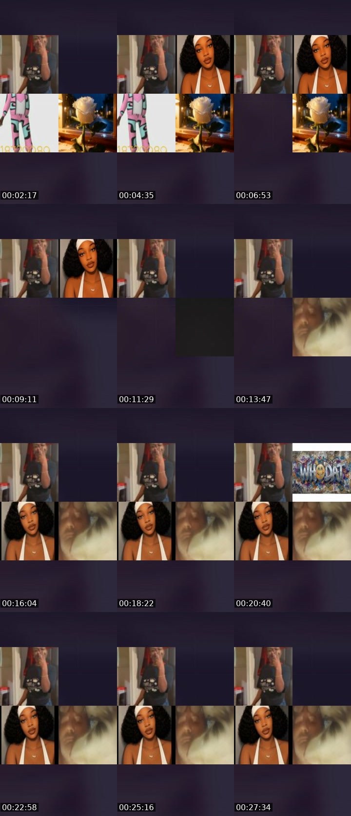 Contact-sheet preview of Sexy J!!'s Liveme recording