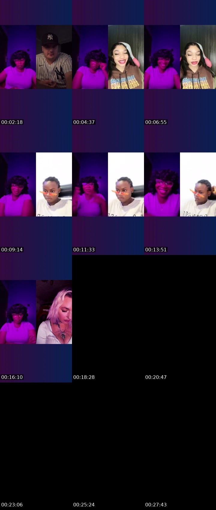 Contact-sheet preview of ✯ 5k 💸😈Daniella☞'s Liveme recording